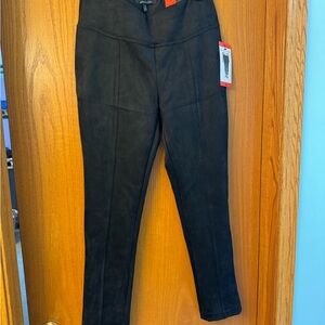 Andrew Marc Black velour stretch Pants